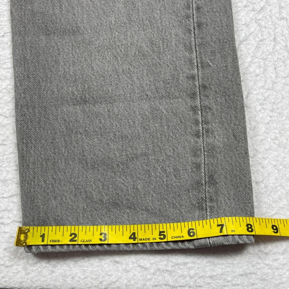 Levis Jeans Mens 33x30 Grey 501 Original Fit Button Fly Classic Streetwear